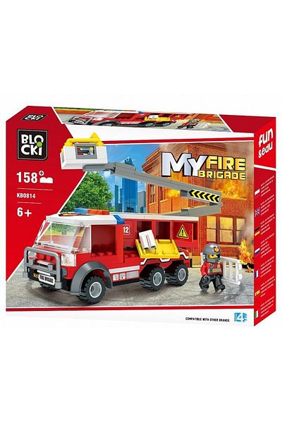Blocki Set de constructie Blocki My Fire Brigade - Camion pompieri cu lift