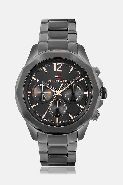 Tommy Hilfiger Men 1792061 Stainless Steel Watch, 46mm, Silver