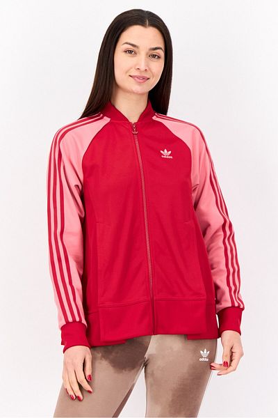 adidas Women Sportswear Fit Long Sleeves Training Jacket, Red