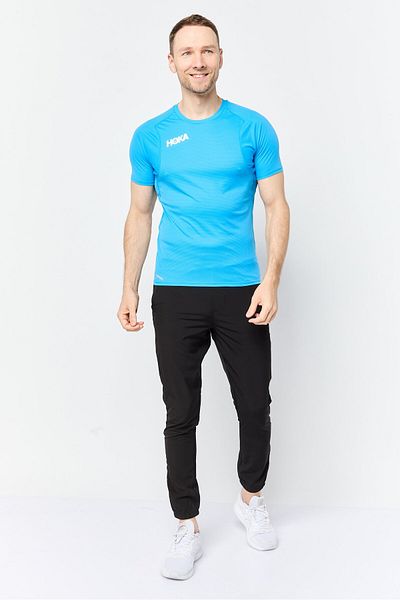 hoka Men Sportswear Fit Short Sleeve Training T-Shirt, Blue