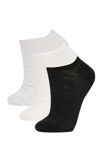 DeFacto New Season Women's 3-Piece Cotton Sneaker Socks