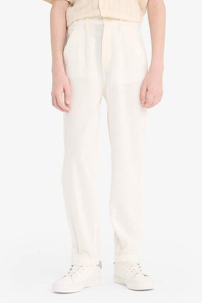 DeFacto New Season Boy's Carrot Fit Standard Leg Linen Look Trousers