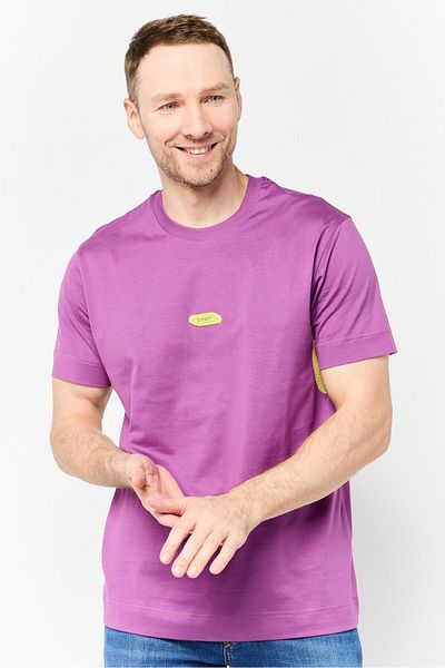 Givenchy Men Crew Neck Short Sleeves Graphic Printed T-shirt, Purple