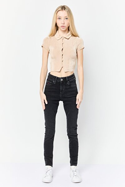 Esprit Women Skinny Fit Washed Stretchable Jeans, Black