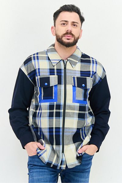 Selected Homme Men Plaid Jacket Shirt, Multicolor