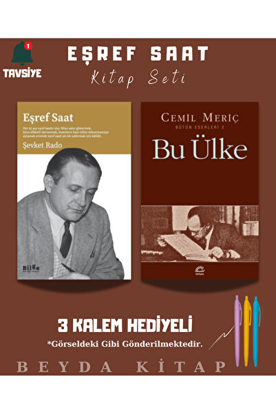 Bilge Kültür Sanat Eşref Saat - Bu Ülke - Kitap Seti (2 Kitap) - Üç Kalem Hed...