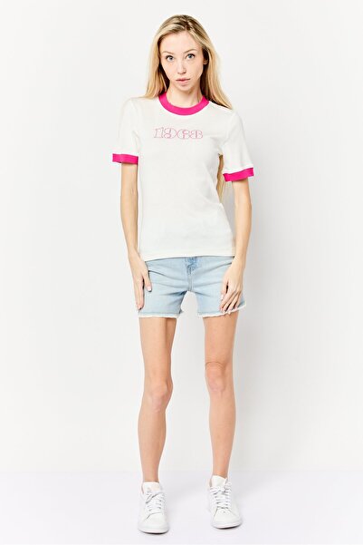 Esprit Women Crew Neck Short Sleeves Graphic T-Shirt, White