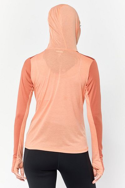 hoka Women Sportswear Fit Long Sleeves Training Hoodie, Orange