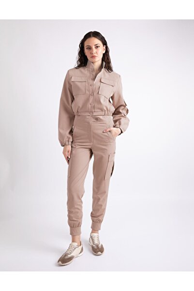 İLVİ Brunella Kargo Vizon Kadın Pantolon