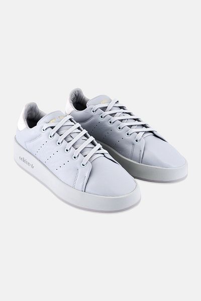 adidas Kids Boy Stan Smith Recon Lace Up Walking Shoes, Light Grey