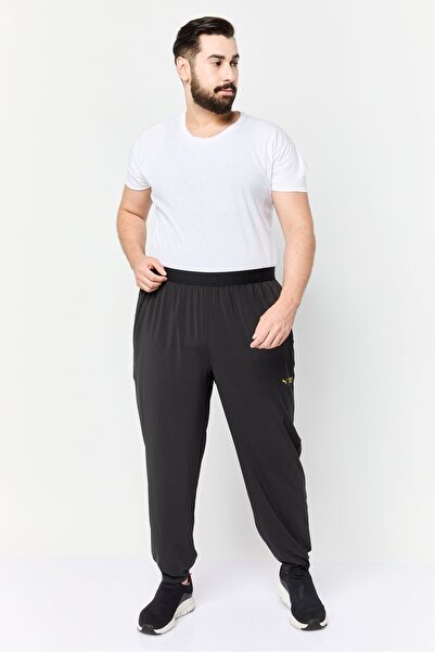 Puma Men Sportswear Fit Brand Logo Outdoor Sweatpants, Black