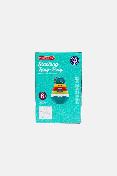 Preschool Fun Unicorn Stacking Roly Poly 3 In 1 Baby Rattle Toy