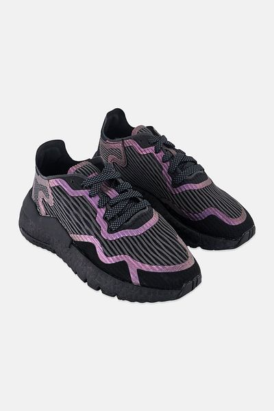 adidas Kids Boy Nite Jogger Lite Lace Up Outdoor Shoes, Black