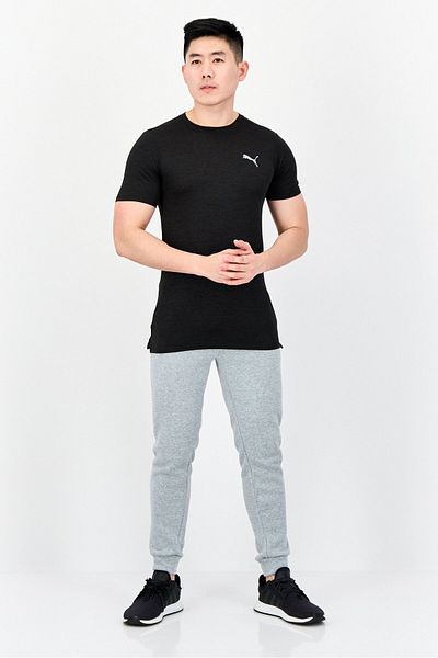 Puma Men Sportswear Fit Short Sleeve Running T-Shirt, Charcoal Grey