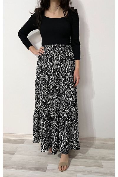 520CK Women's Authentic Patterned Skirt Ruffled Long Skirt - Hijab Skirt