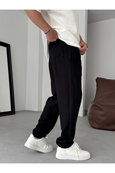 BYBASICMAN Siyah İnce Regular Pamuk Pantolon YP-5022