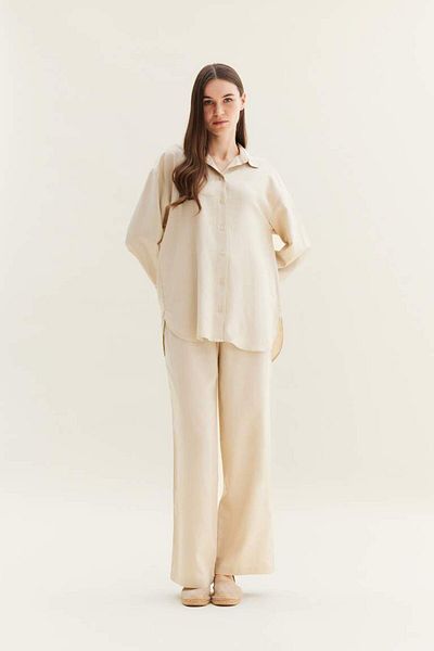 DeFacto Wide Leg Linen Blended Wide Leg Pants D8187Ax25Sp