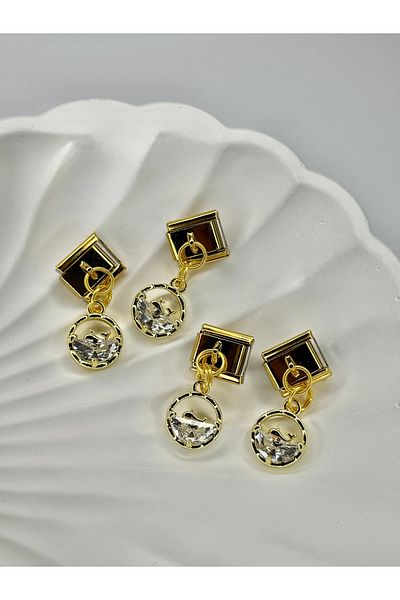 ilvesa shop Italian Bracelet Charm Gold Dolphin Model 1 Piece