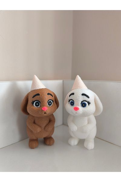 Alwin3d Set of 2 Candle Blowing Rabbits