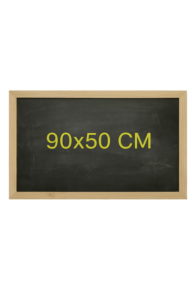 woodwork antalya Menü Ve Fiyat Tahtası Natural Renk Ağaç Çerçeveli 90 x 50 Tebeşirli Kara Tahta