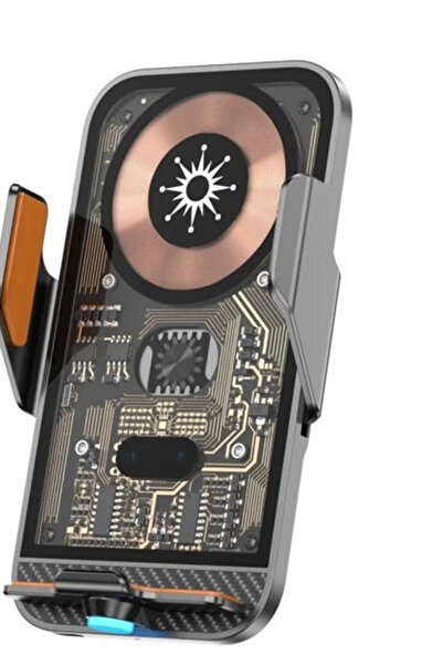 CİYU TİCARET Wireless magesafe sensörlü açılır kanatlar 15 watt yeni nesil araç içi cep telefonu tutucu