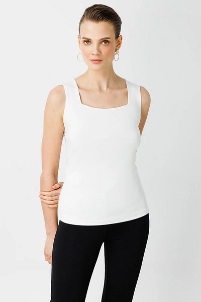On Fashion Ten Square Collar Basic Meriva Undershirt Ecru-51301