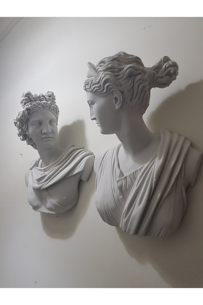 Arose Artemis Apollon Çift Duvar Dekor 40cmx35cm