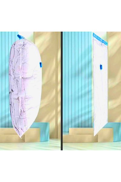 Vekorr 2 Pieces 55 X 90 cm Vacuum Multi-Purpose Storage Bag Pillow Quilt Clothing Storage Bag Set