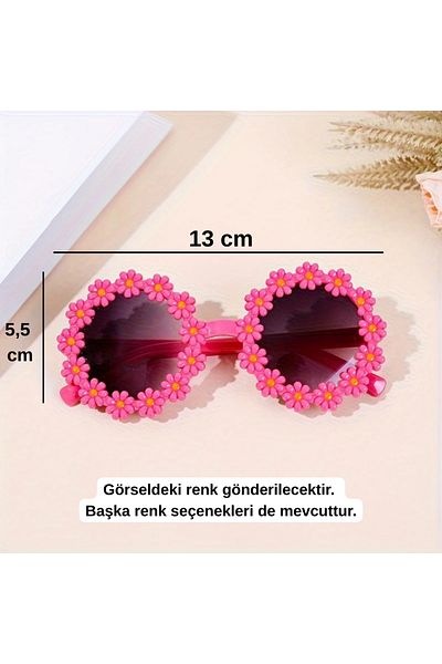 darko Daisy Pink Flower Glasses Girl's Flowered Daisy Gift Framed Sunglasses