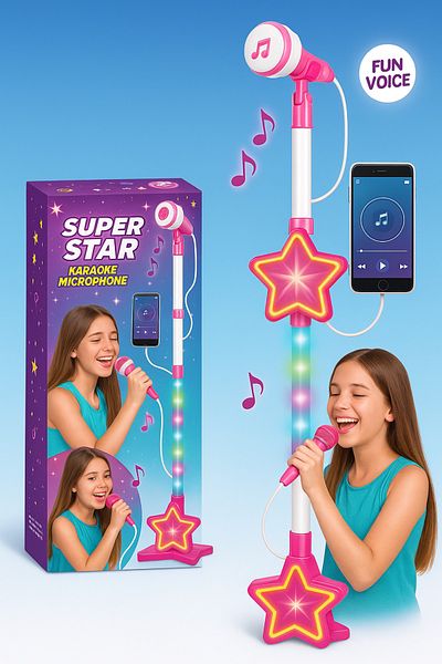 Prestij Boxed Lighted Karaoke Microphone