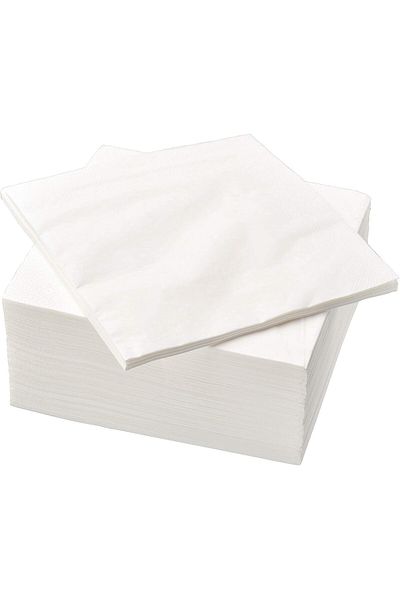 IKEA Fantastisk White Paper Napkins 100 Pack – 40x40 Cm, Soft & Durable, For Parties & Everyday Use