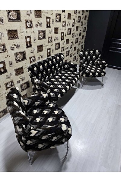 VENQM çay seti koltuk takımı metal ayak gürgen iskelet