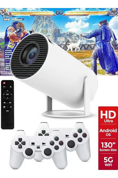 Denx DX2591 - جهاز عرض ذكي، جهاز عرض محمول للجيب، يدعم 5G وWIFI وAndroid11.0، مقاس 130 بوصة