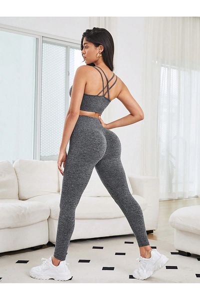 OXVİN Corset pentru slăbire și fermitate, fără sudură, cu talie înaltă, jambiere de fitness Push Up (cusături adunate)