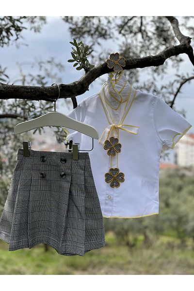 ÇOCUK TARZ MODA طقم تنورة قميص بناتي