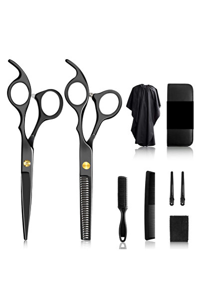 Regal Bliss professional scissors set, 10 pieces, Japanese steel, leather she...
