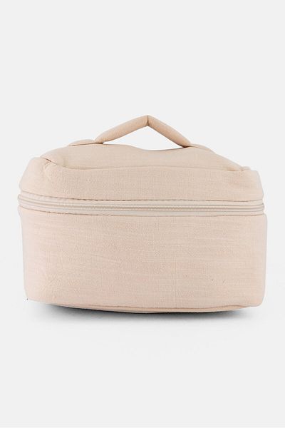 Muy Mucho Plain Toiletry Bag, Beige