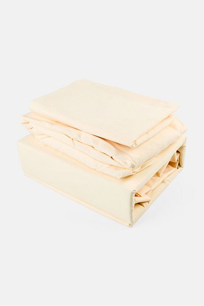 YOTO 3 Pieces Plain Microfiber Bed Sheet Set, Yellow