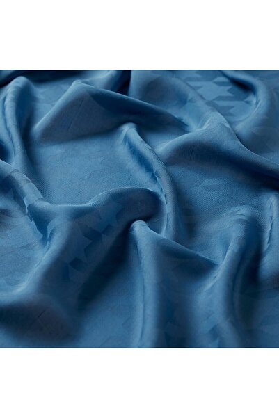 ipekevi Four Seasons Houndstooth Monogram Shawl 04390-Indigo