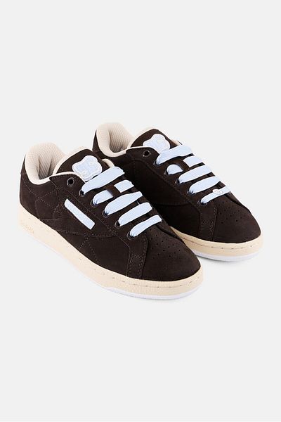 Reebok Kids Boy Club C Grounds Lace Up Tennis Shoes, Dark Brown