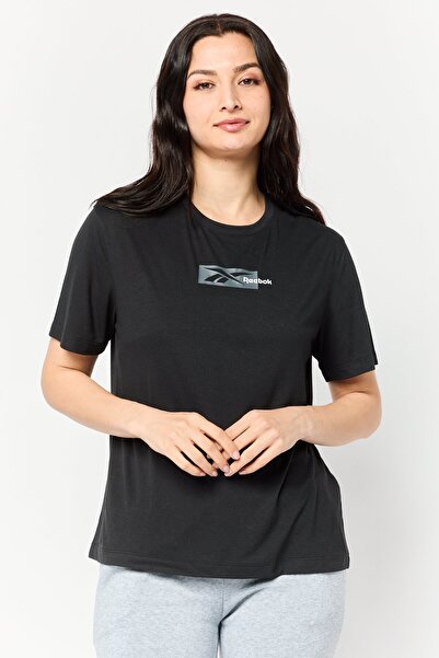 Reebok Women Sportswear Fit Short Sleeve Training T-Shirt, Black