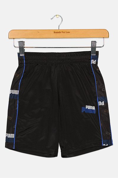 Puma Kids Boy Pull On Brand Logo Training Shorts, Black