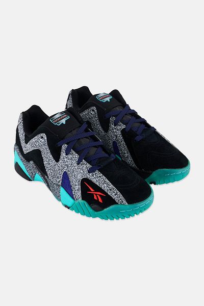 Reebok Men kamikaze II Low Lace Up Basketball Shoes, Multicolor