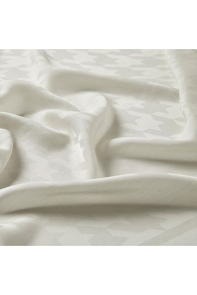 ipekevi Şal cu monogramă cu model Four Seasons Houndstooth 04390-nisip alb