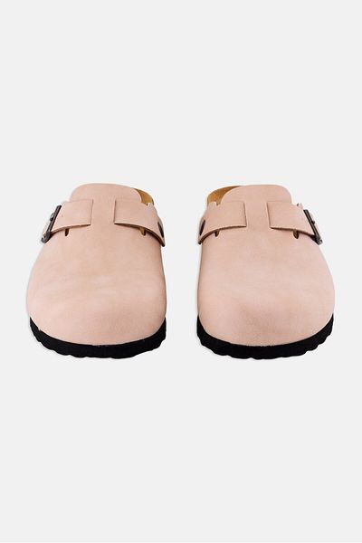 XOXO Women Leather Upper Slip On Clogs, Pink
