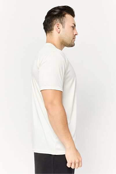 RBX Men Sportswear Fit Short Sleeve Training T Shirt, Off White