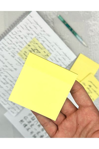 ZeCo Collection Soft Yellow Transparent Post-It / Transparent Sticky Note / Sticky Note / Sticker / Bullet Journal