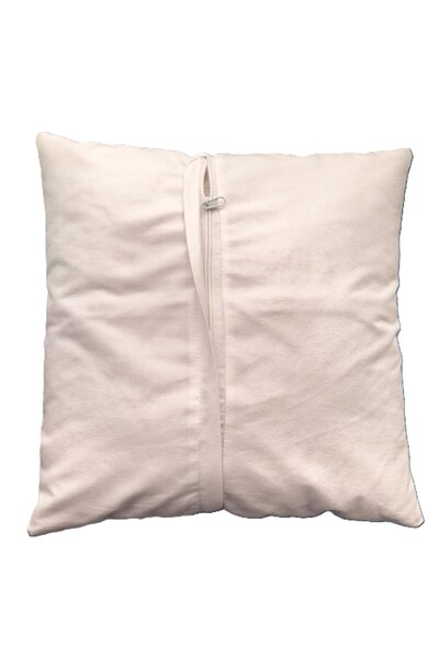 Ahsen Dekoratif 43X43 Digital Printing Yellow-Navy Blue Baroque Floral Pattern Throw Pillow Cover