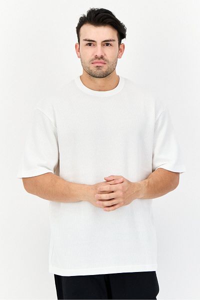 Reebok Men Sportswear Fit Short Sleeve Outdoor T-Shirt, White