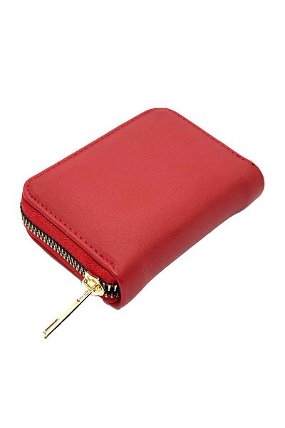 Womancraft Soft Leather Zippered Accordion Card Holder